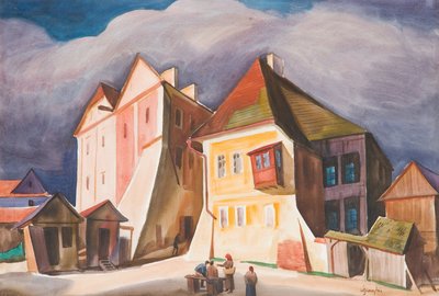 View of Kazimierz on the Vistula by Wladyslaw Skoczylas